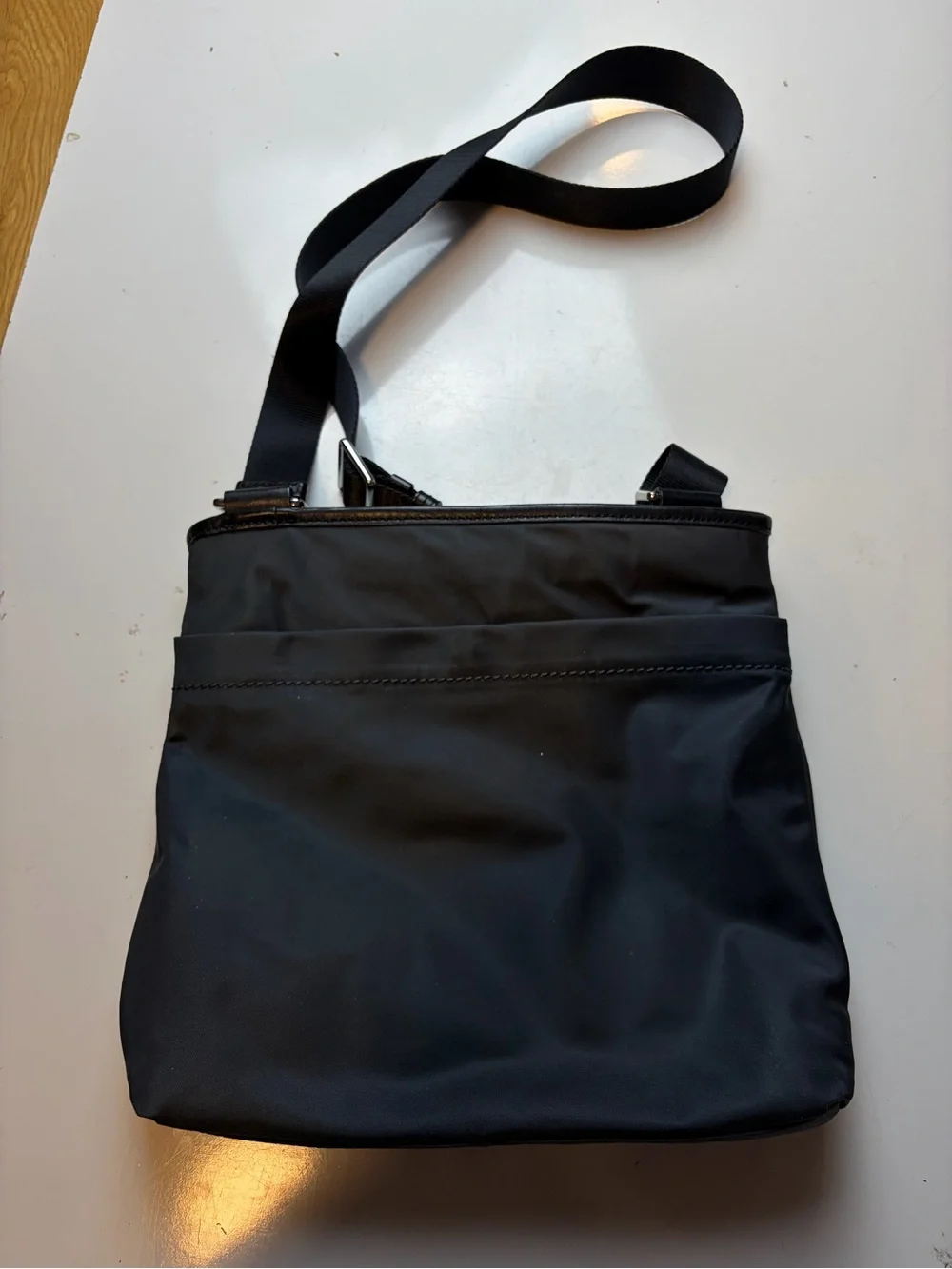Tumi nylon messenger crossbody bag